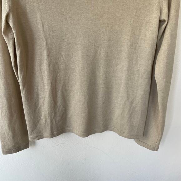 Theory Beige 100% Cashmere V Neck Sweater size M - Picture 4 of 9